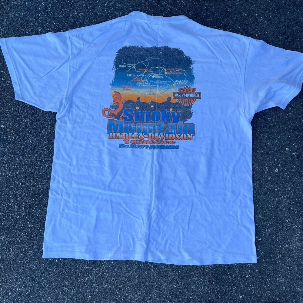 1990s Harley Davidson Graphic AOP shirt size XL